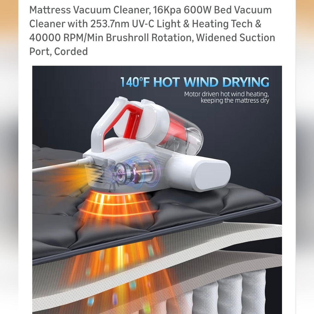 Bed Vacuum Cleaner / Ultra UVC - Picture 6 of 16